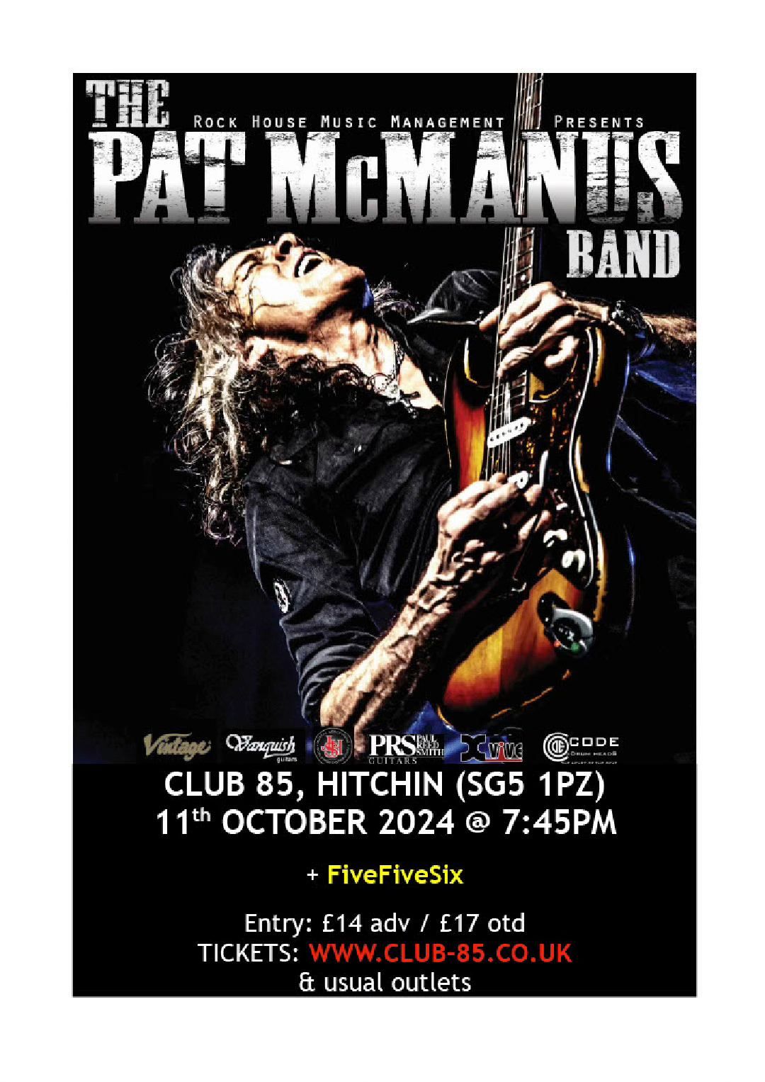 Pat McManus Band + Five Five Six