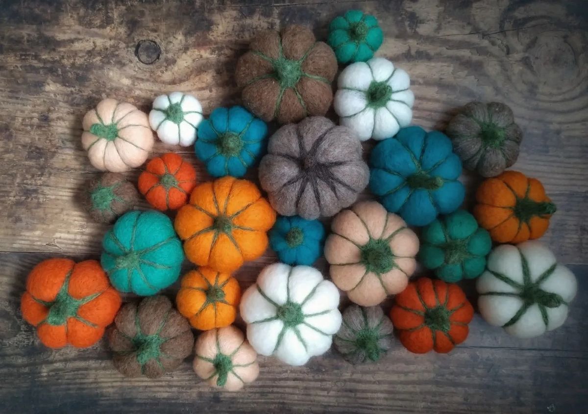 Needle Felt Pumpkins Workshop