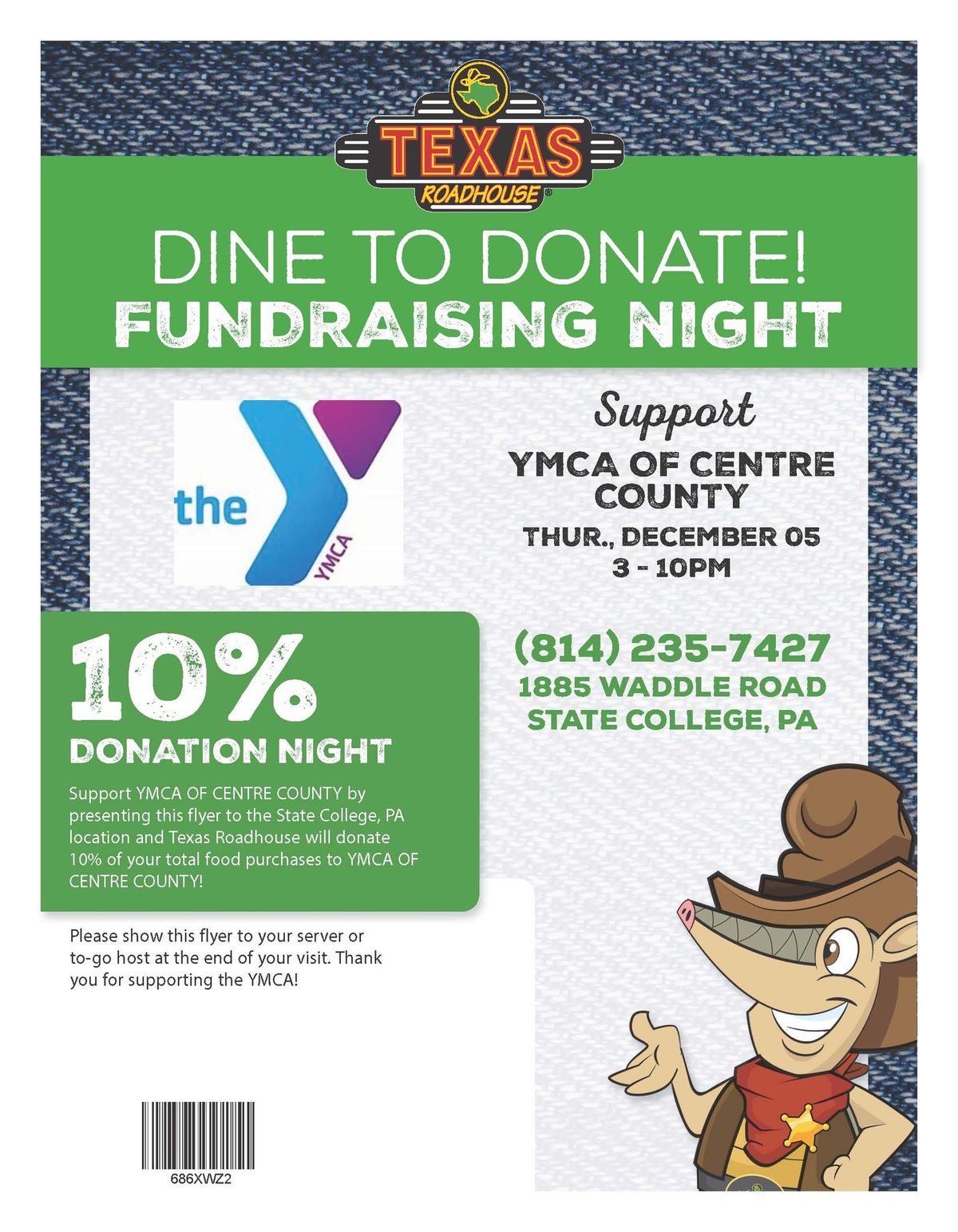 Dine to Donate Fundraiser at Texas Roadhouse