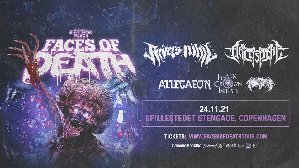 Rising Merch Faces Of Death Tour 2021 - Copenhagen \/\/ F\u00c5 BILLETTER