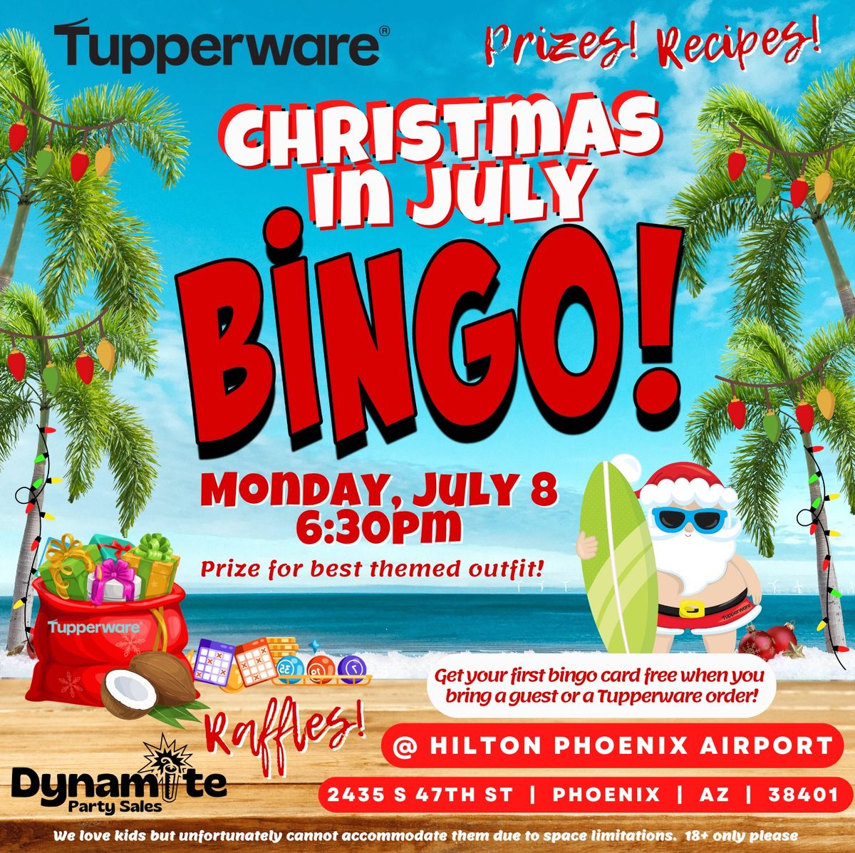 Tupperware Christmas In July Bingo!