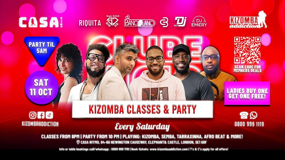 Clube V\u00edcio:Kizomba Party:   \u2013 from \u00a310 |Dance \u2019Til 5AM