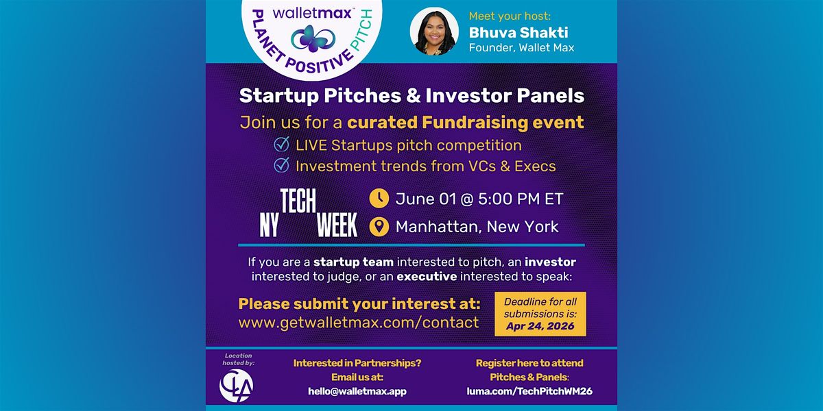 Deep Tech\/AI Startup Pitches and Investor Panels | #NYTechWeek Event