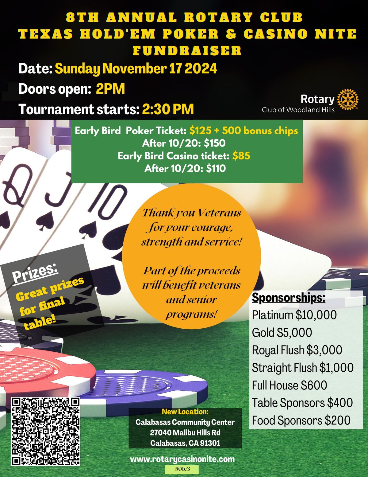 8th Annual Poker Tournament and Casino Nite