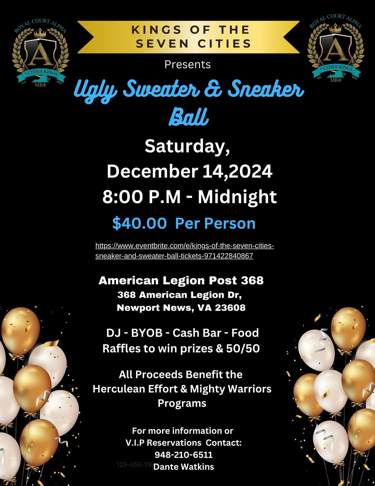 Kings of the Seven Cities Ugly Sweater and Sneaker Ball