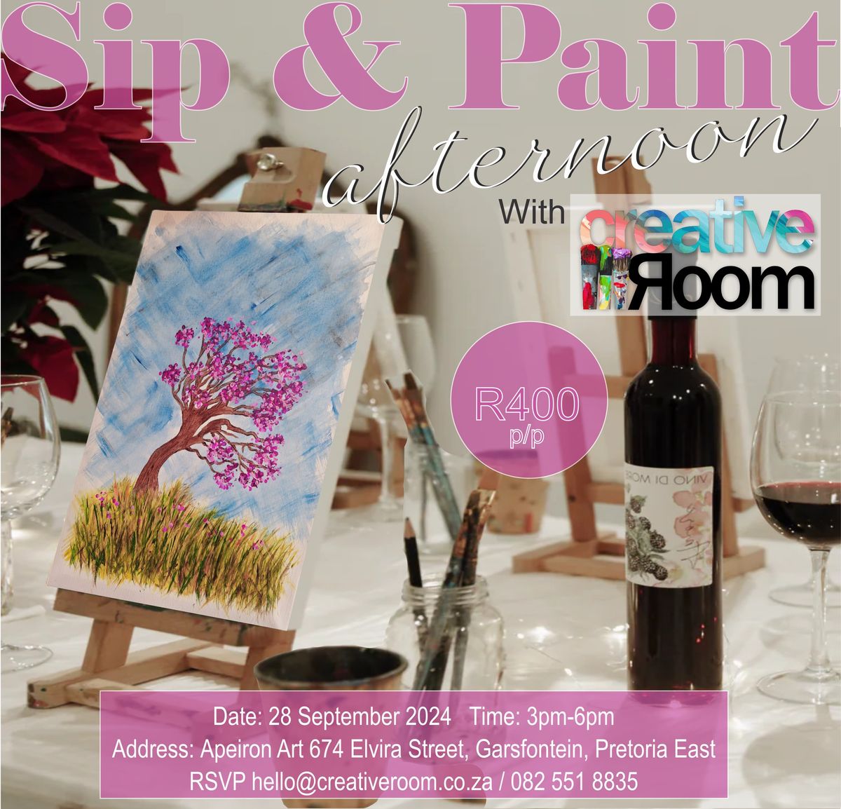 Sip and Paint 'Cherry Blossoms'