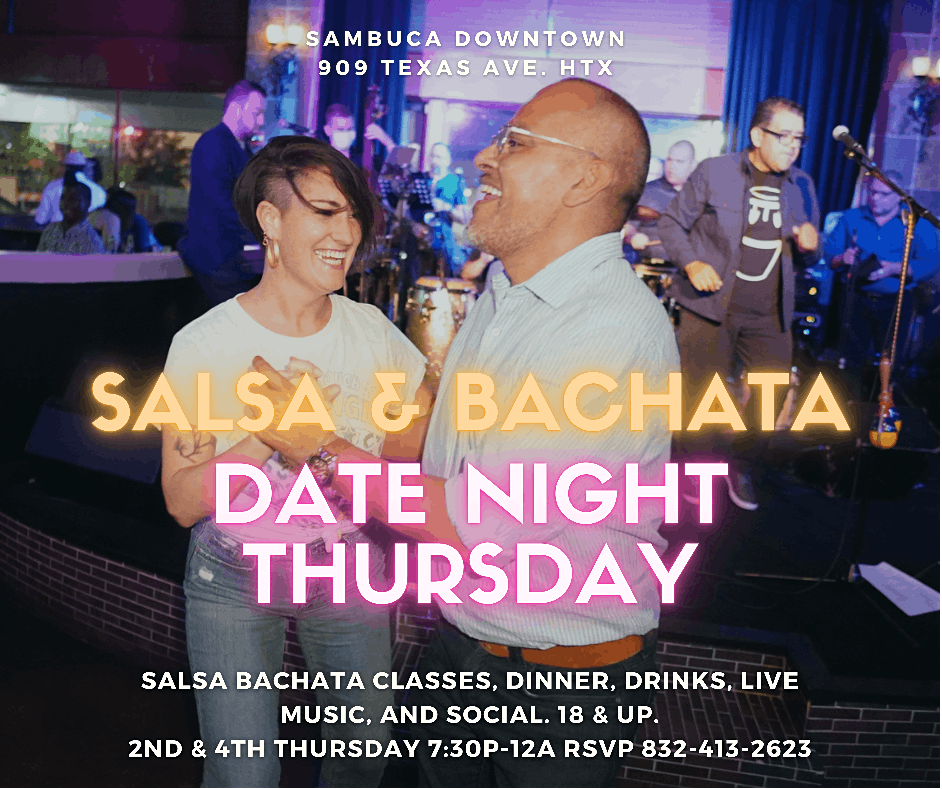 Salsa & Bachata Date Night with Live Music! 2nd & 4th Thursday in Downtown