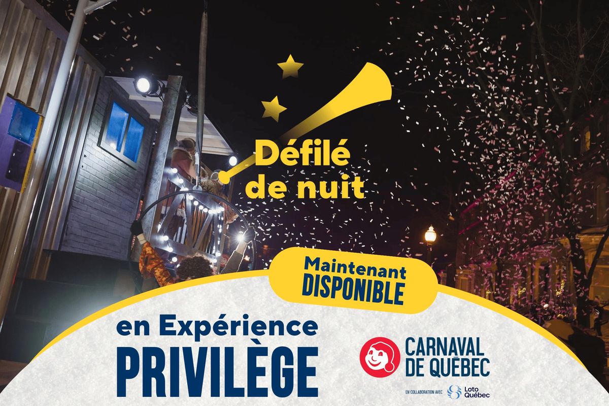 D\u00c9FIL\u00c9 DE NUIT BASSE-VILLE | 8 f\u00e9vrier 2025 | Carnaval de Qu\u00e9bec