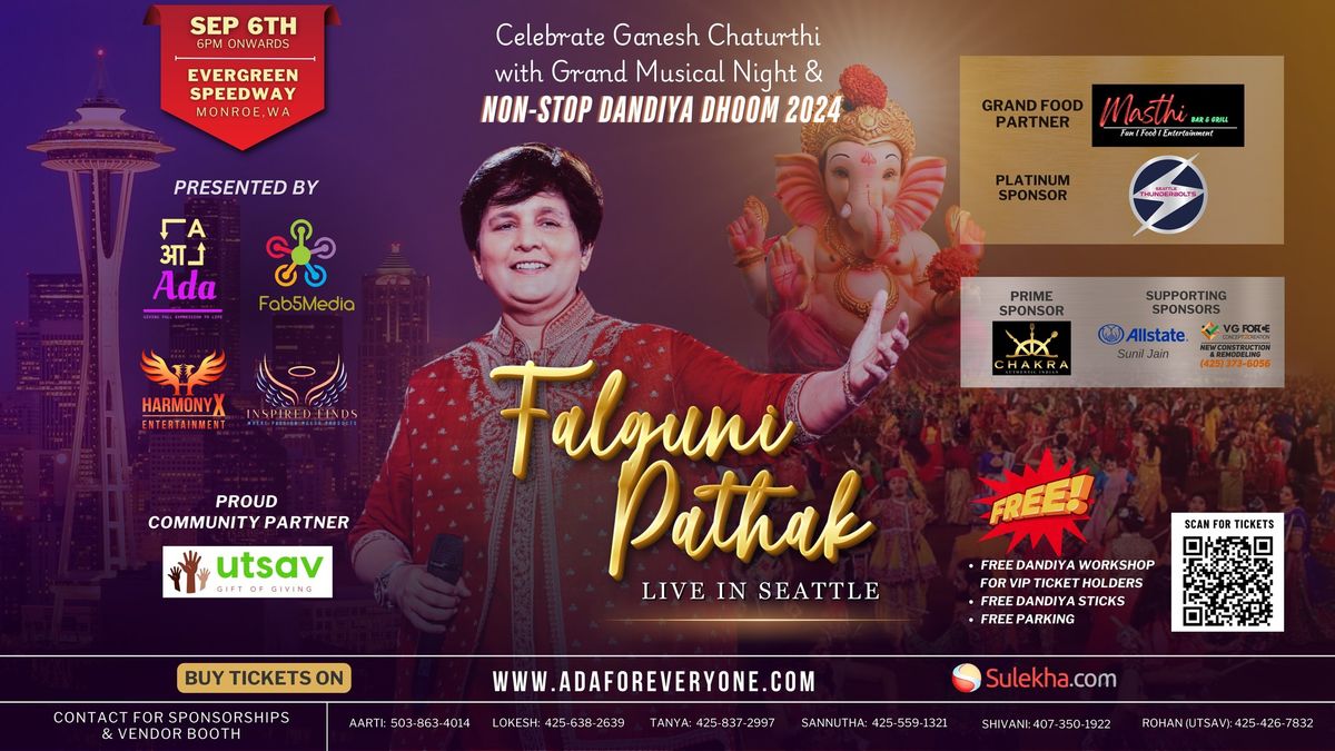 Falguni Pathak in Seattle - Biggest Dandiya Dhoom 2024