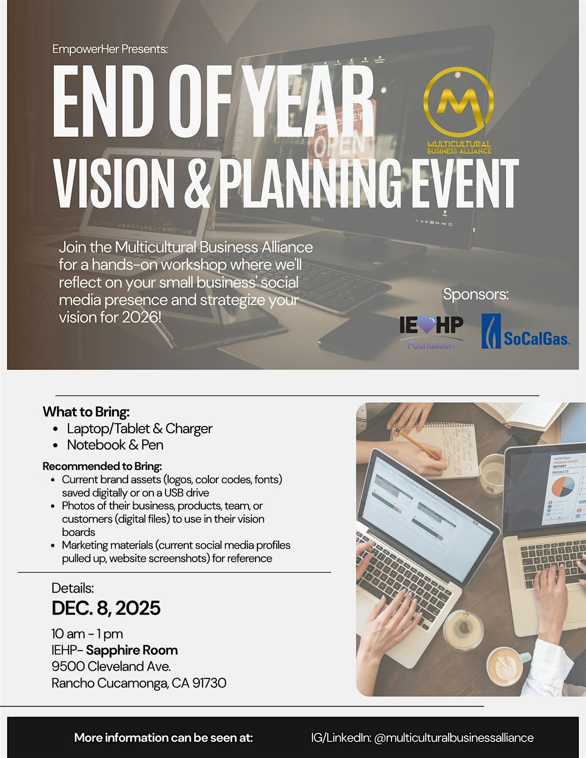 End of Year Vision & Planning event
