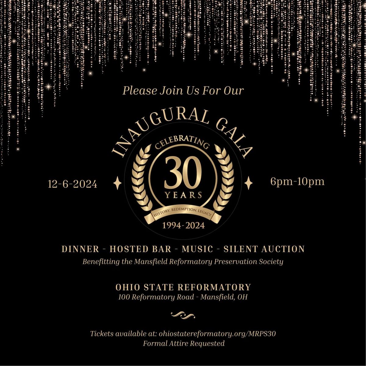 Mansfield Reformatory Preservation Society 30th Anniversary Gala