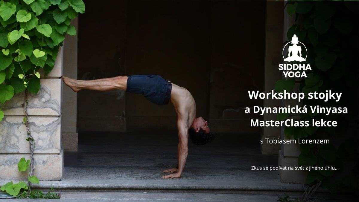 Workshop stojky a Dynamick\u00e1 Vinyasa MasterClass lekce s Tobiasem Lorenzem