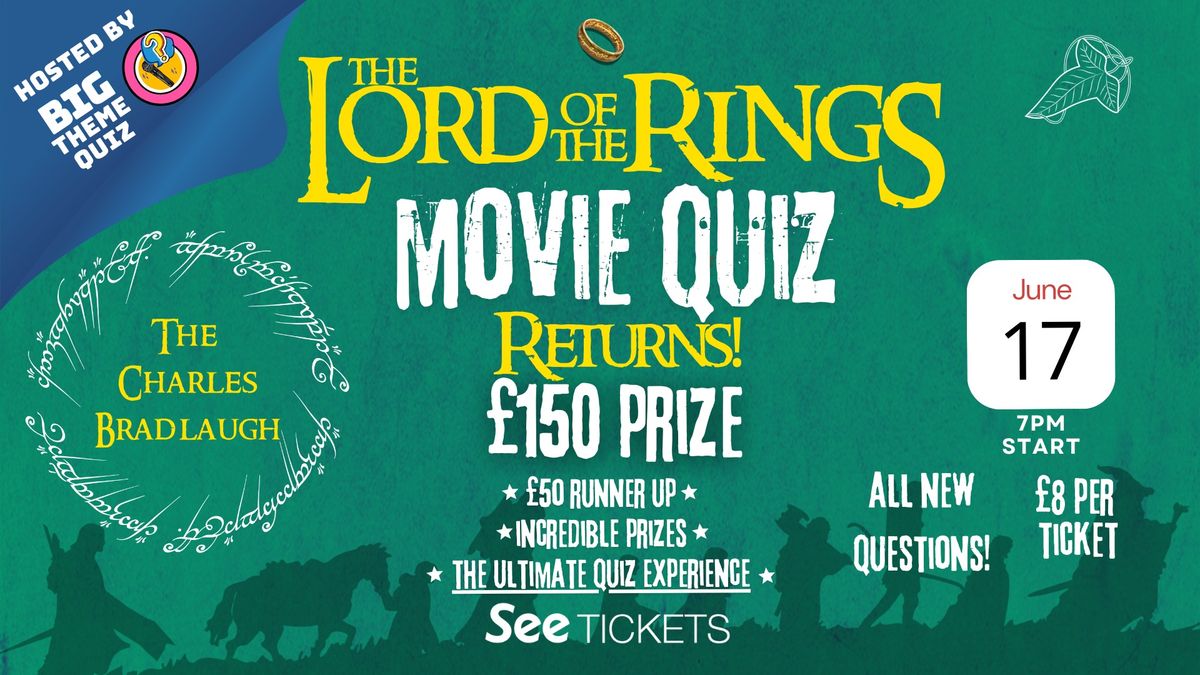 Lord of the Rings Big Quiz @ The Charles Bradlaugh