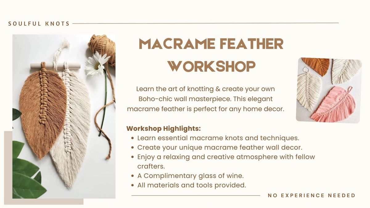 Macrame Feather Wall Decor Workshop
