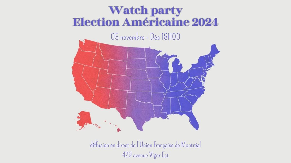 Diffusion des \u00e9lections Am\u00e9ricaines 2024 