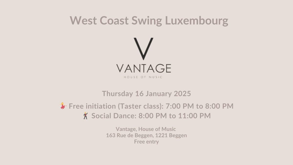 West Coast Swing Social Dance + Initiation