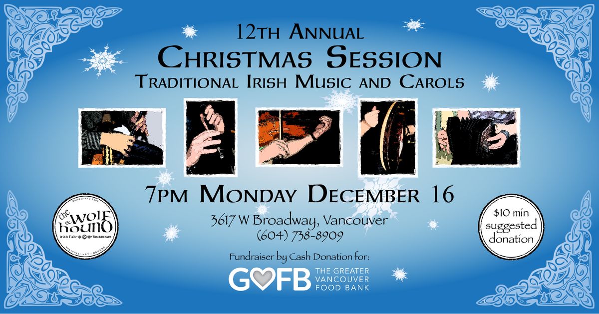 12th Annual Christmas Session - Traditional Irish Music and sing-a-long Christmas Carols