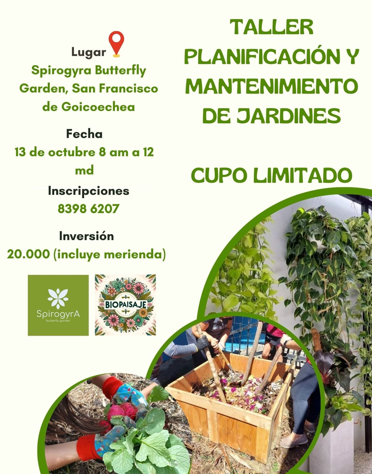 Taller: Planificaci\u00f3n y mantenimiento de jardines