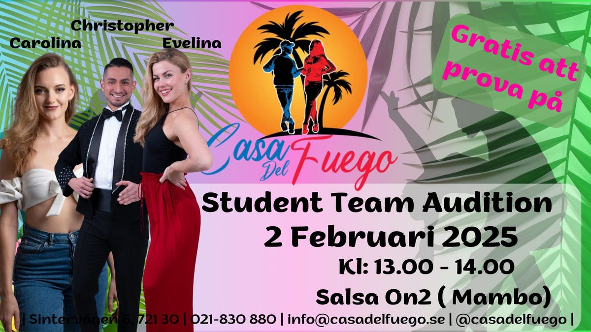 Casa Del Fuego Mambo Student Team Audition 