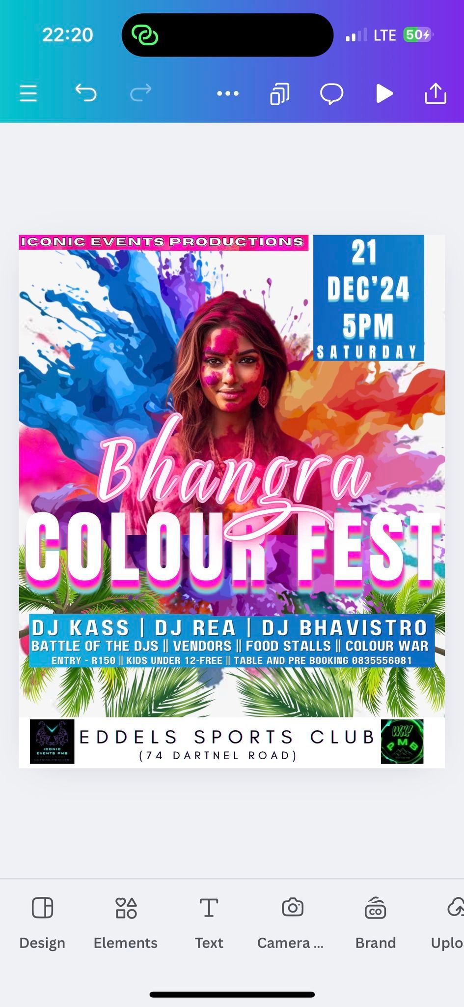 BHANGRA INDOOR COLOUR FEST AT EDDELS SPORTS CLUB