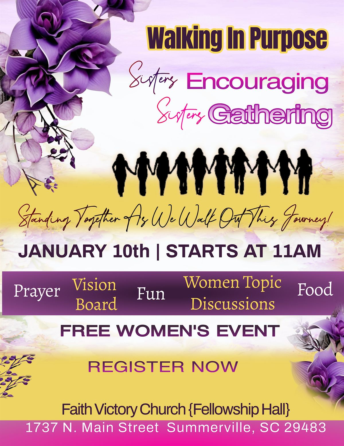 Walking In Purpose  Sisters Encouraging Sisters Vision Board Gathering