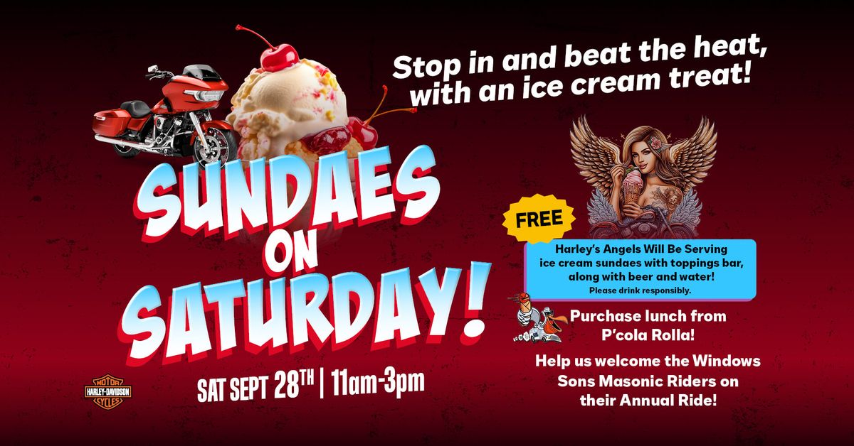 Sundaes on Saturday!