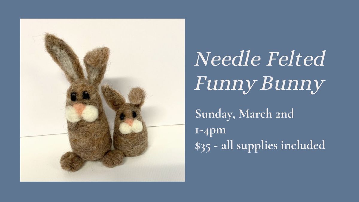 Needle Felted Funny Bunny