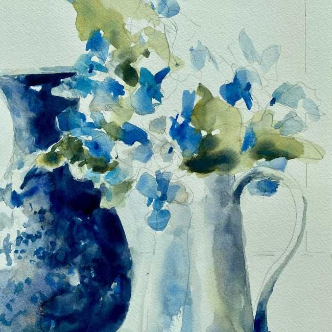 Watercolour Workshop | Blues and Whites | Susie Murphie