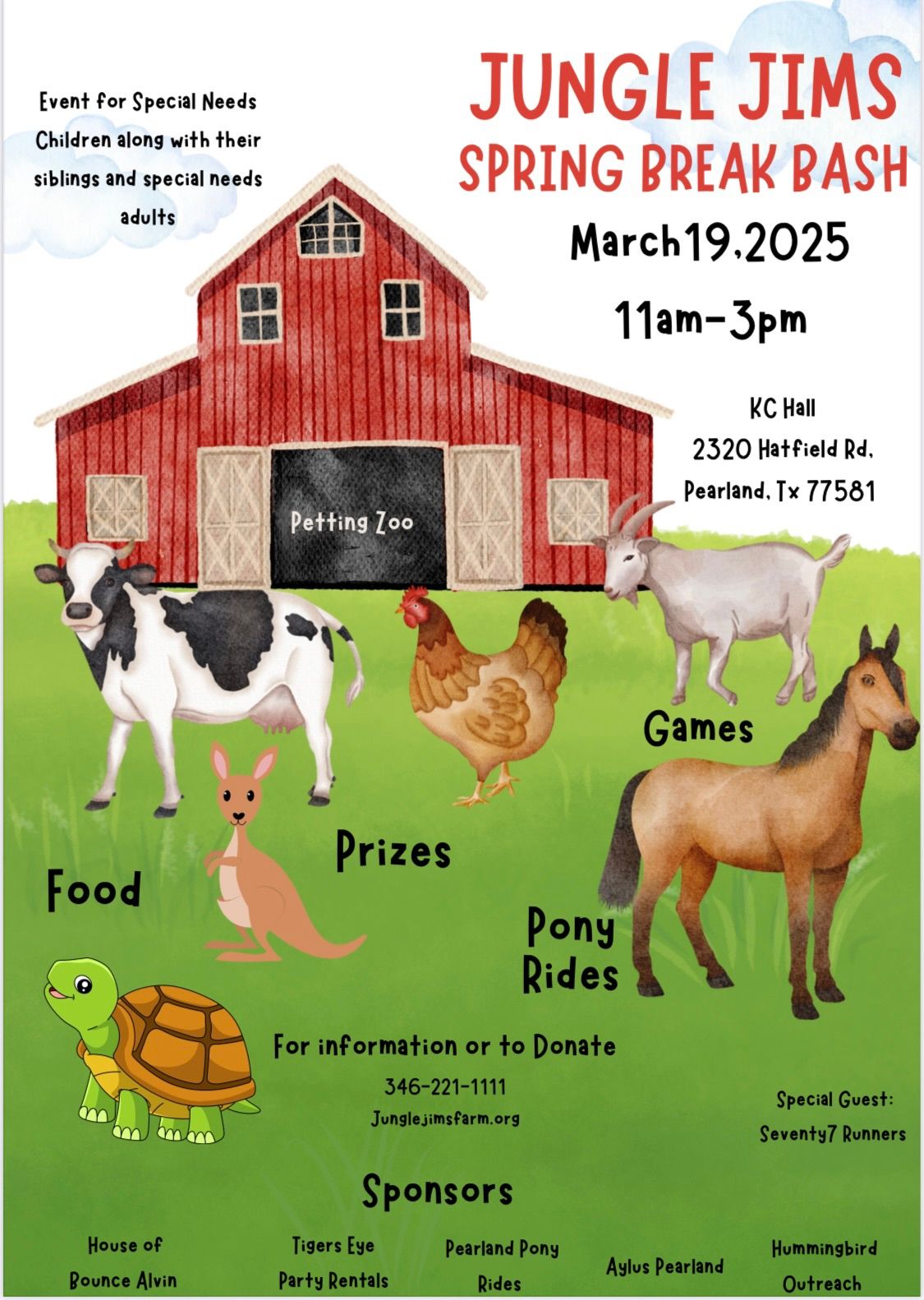 Jungle Jims Farm Spring Break Bash