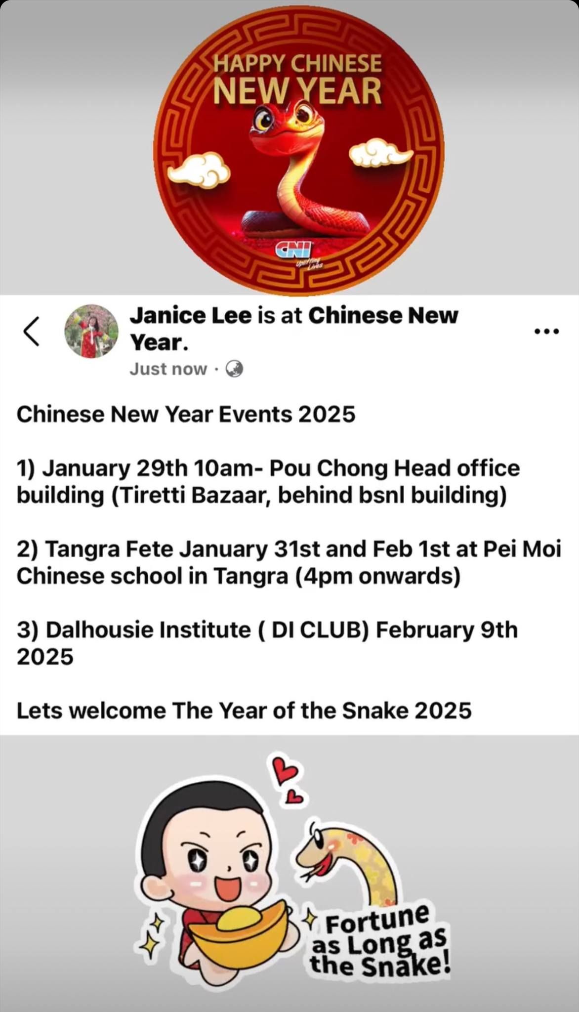 Pou Chong KIM Chinese New Year Celebrations January 29th 2025