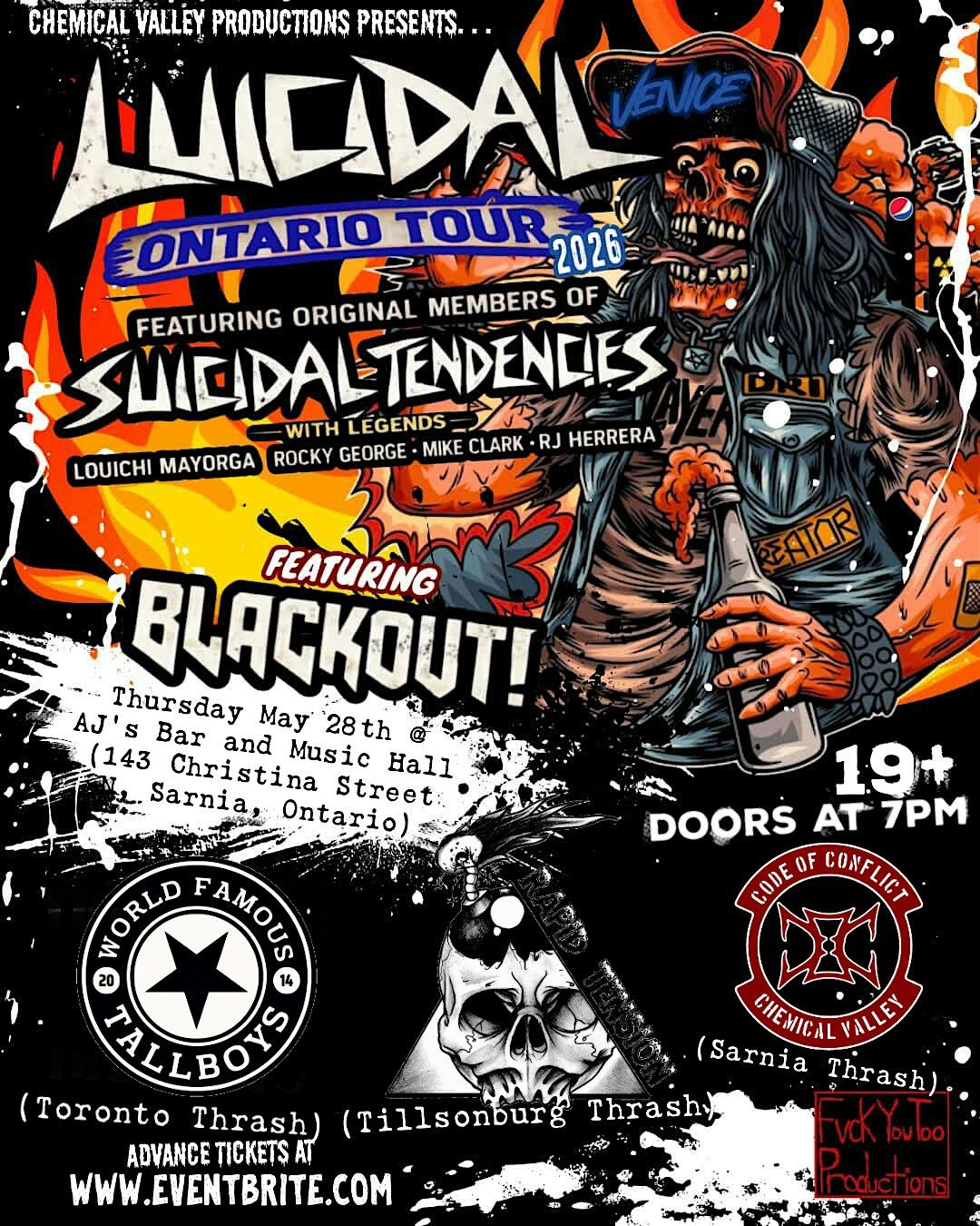 LUICIDAL - THU MAY 28TH @ AJs BAR & MUSIC HALL
