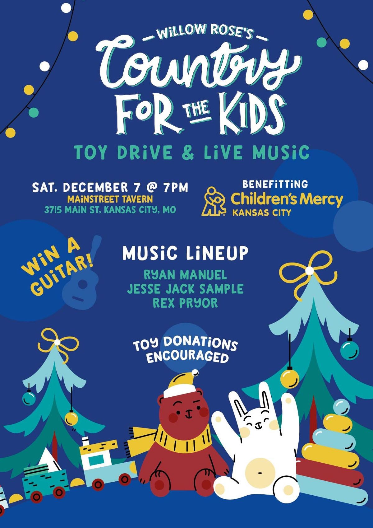 Willow Rose\u2019s Country For The Kids Toy Drive at Mainstreet Tavern!