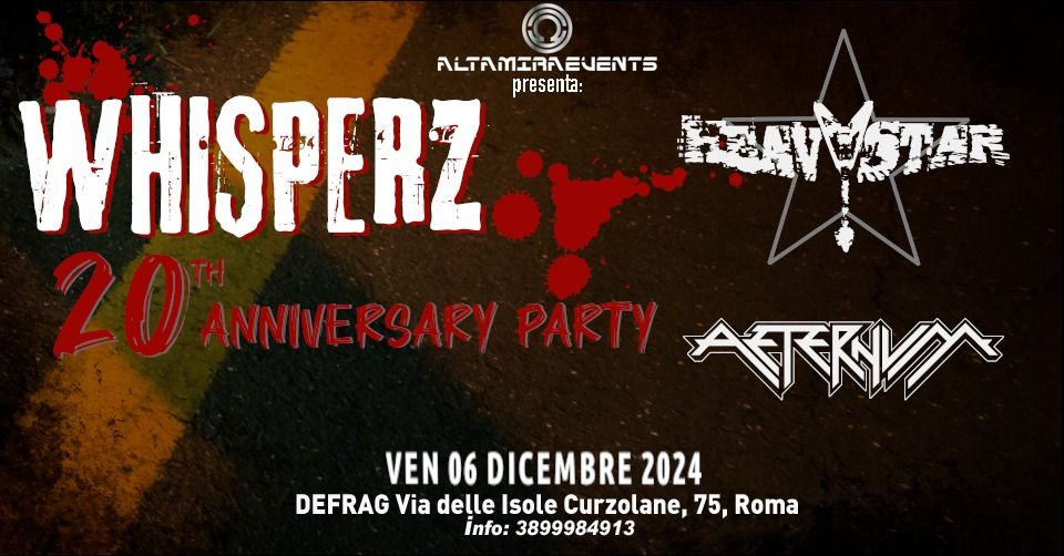 WHISPERZ 20th Anniversary + Special Guest \/\/ Defrag 06.12.2024