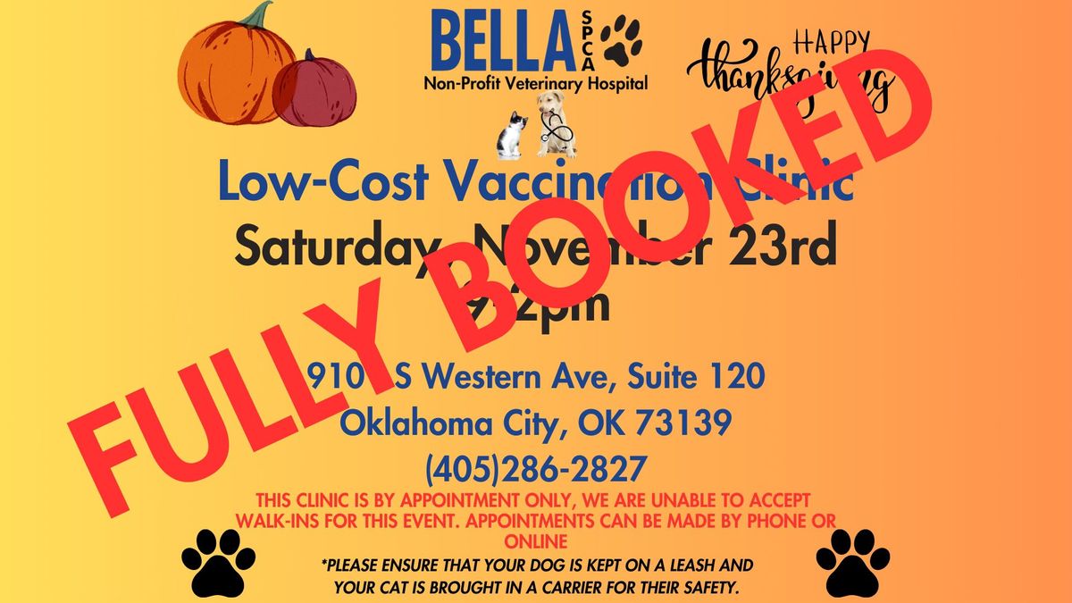 Bella SPCA Low-Cost Vaccination Clinic