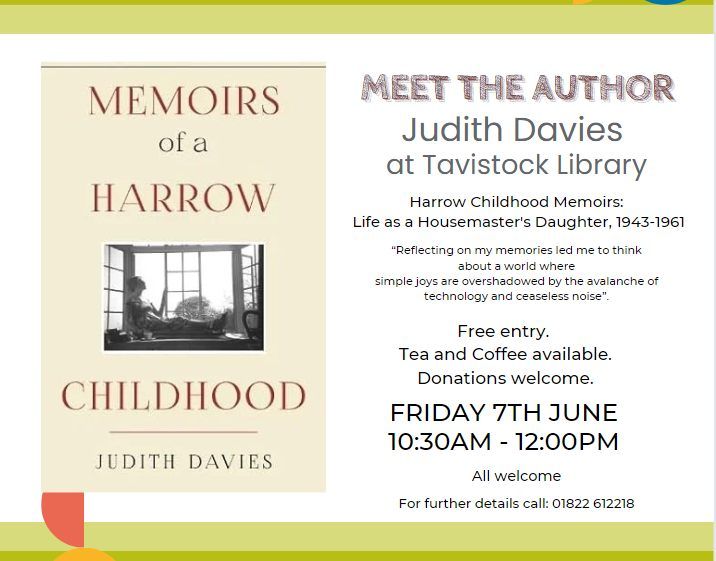 Meet the Author. Judith Davies at Tavistock Library