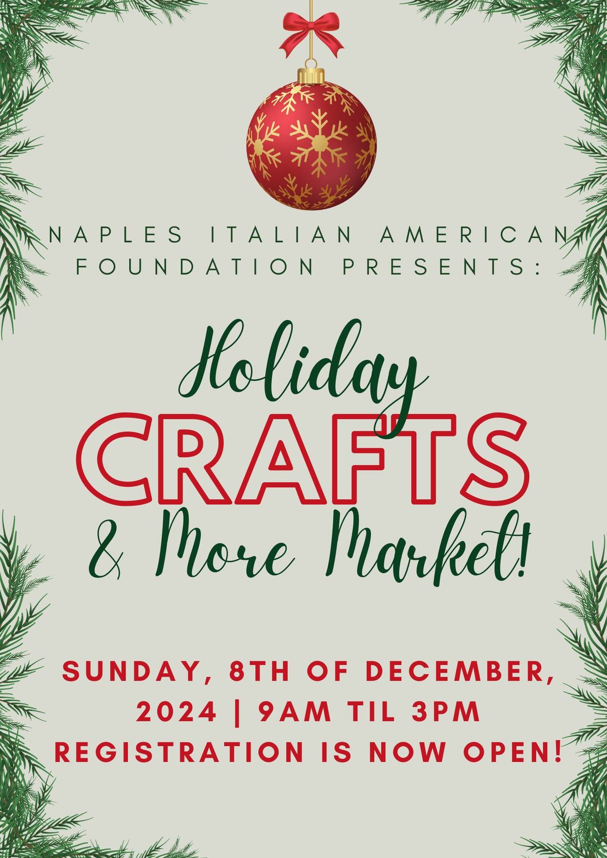 "Holiday Crafts & More" Market