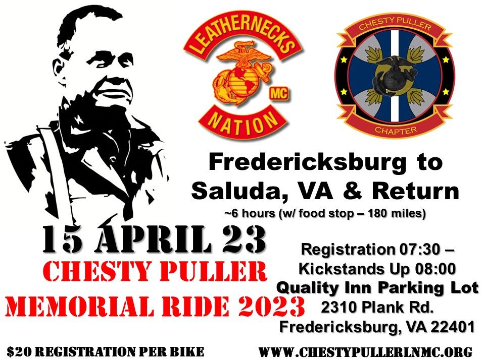 Chesty Puller Memorial Ride 2023