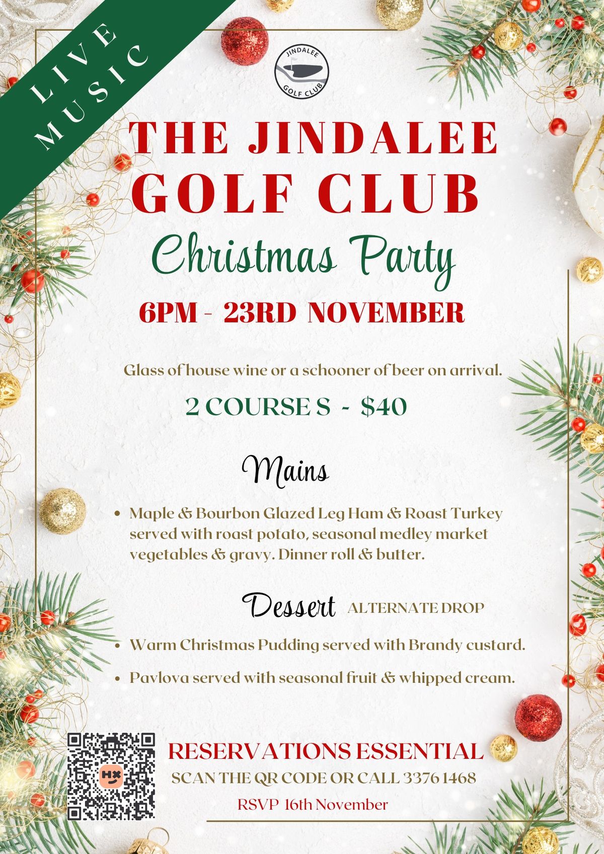 JINDALEE GOLF CLUB CHRISTMAS PARTY