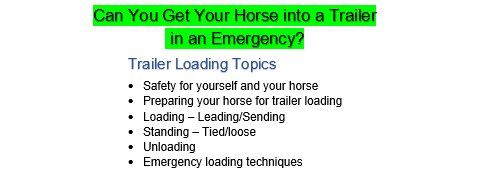 TRAILER LOADING CLINIC 