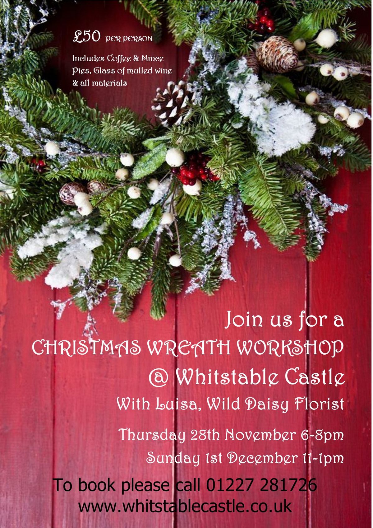 Christmas Wreath Workshop @ Whitstable Castle