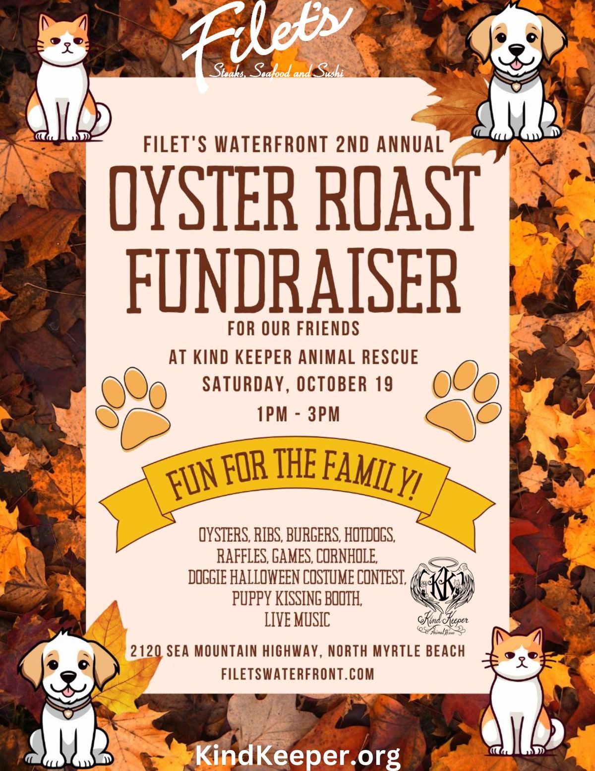 2nd Annual Filet's Oyster Roast Benefit