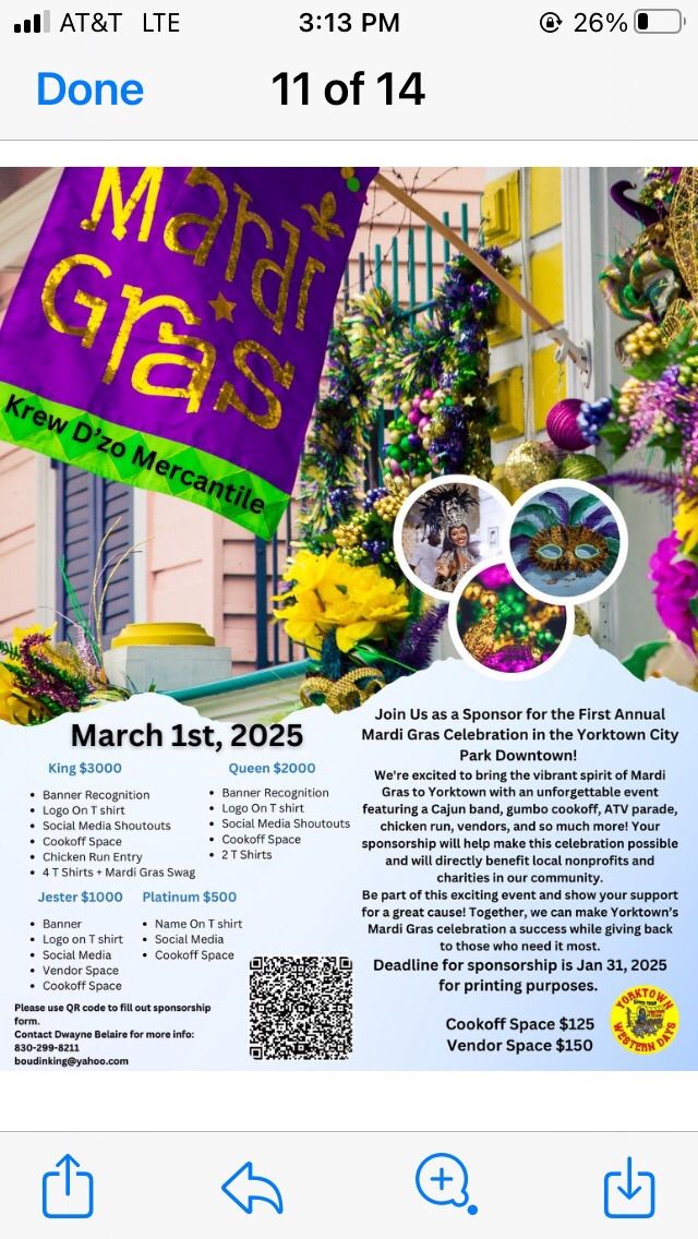 Yorktown's Mardi Gras Celebration