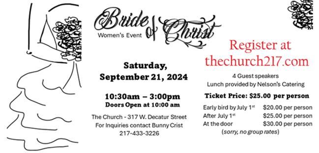 Bride of Christ Ladies Event