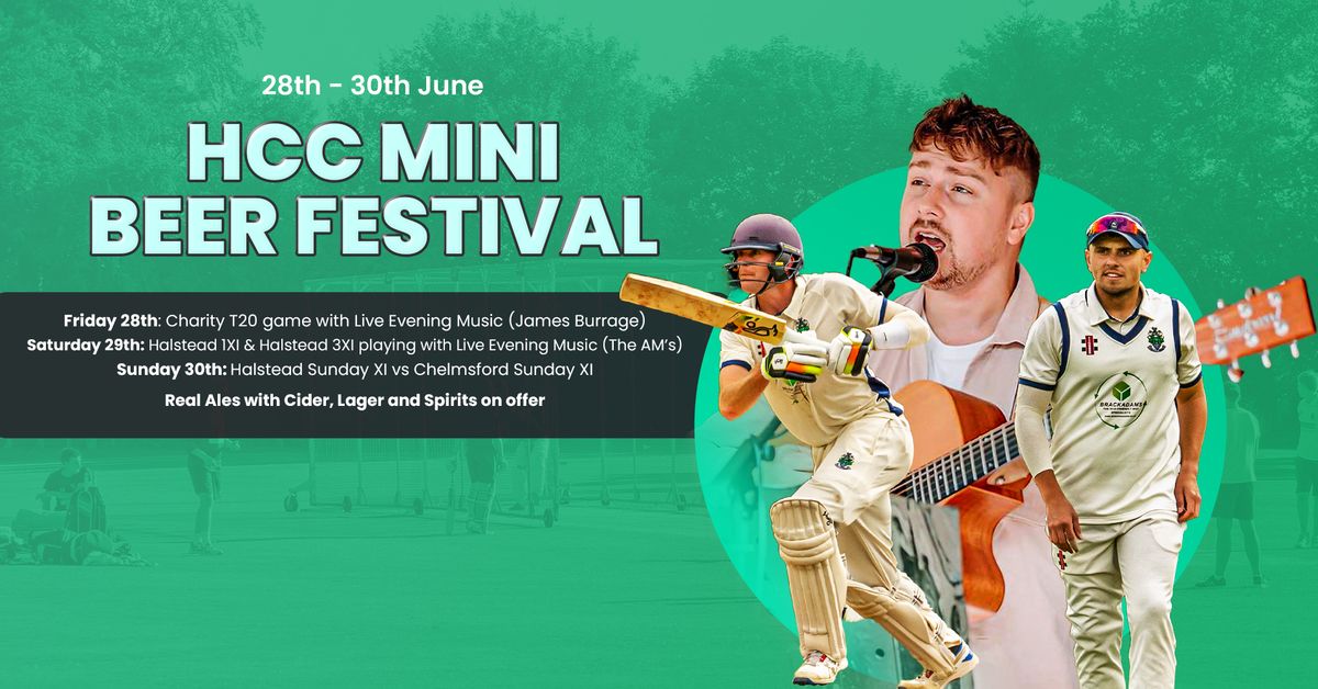 Halstead Cricket Club Mini Beer Festival 2024 (28th-30th June)