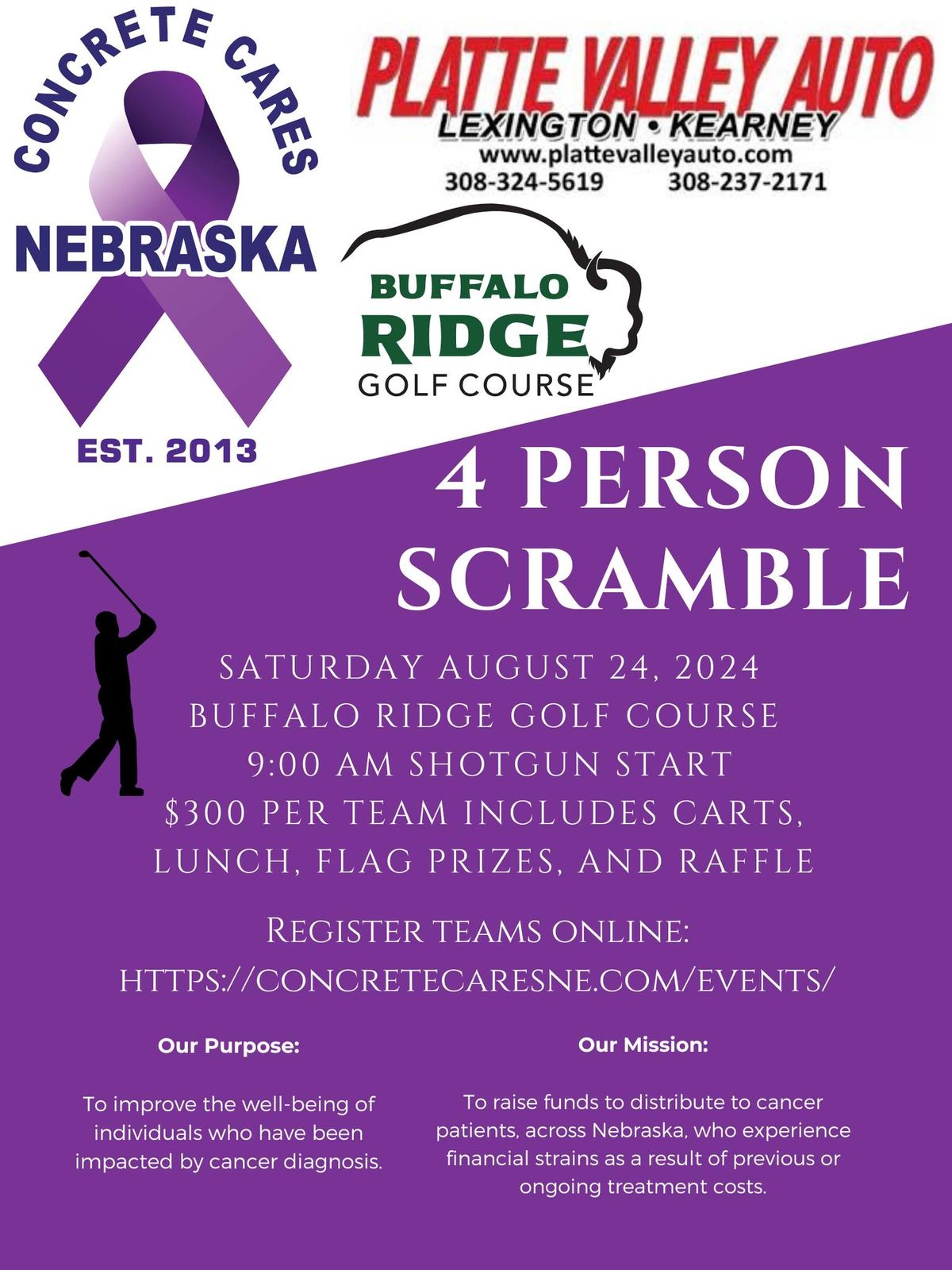 4 Person Scramble Golf Tournament in Kearney