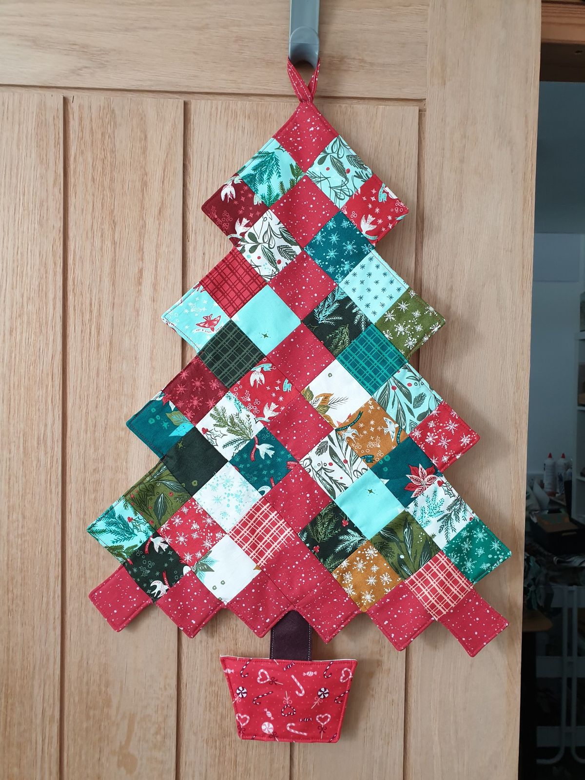 Patchwork Christmas Tree Wall Hanging