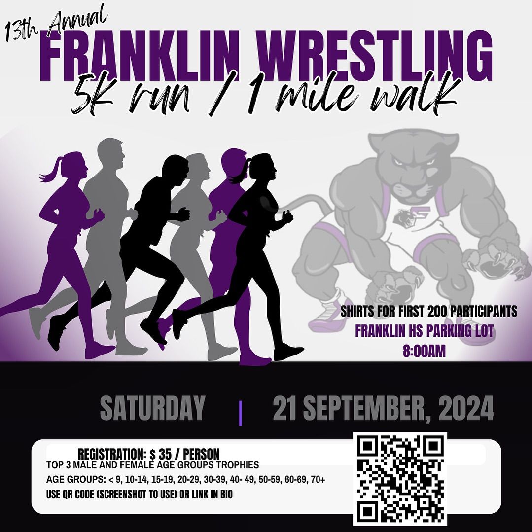 Franklin Wrestling Annual 5k\/1 mile walk 