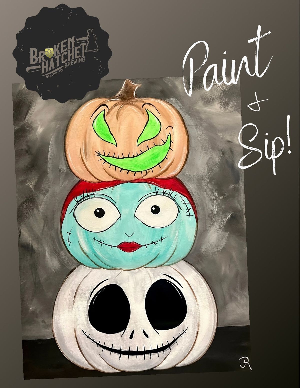 Halloween Paint & Sip at Broken Hatchet Brewing!