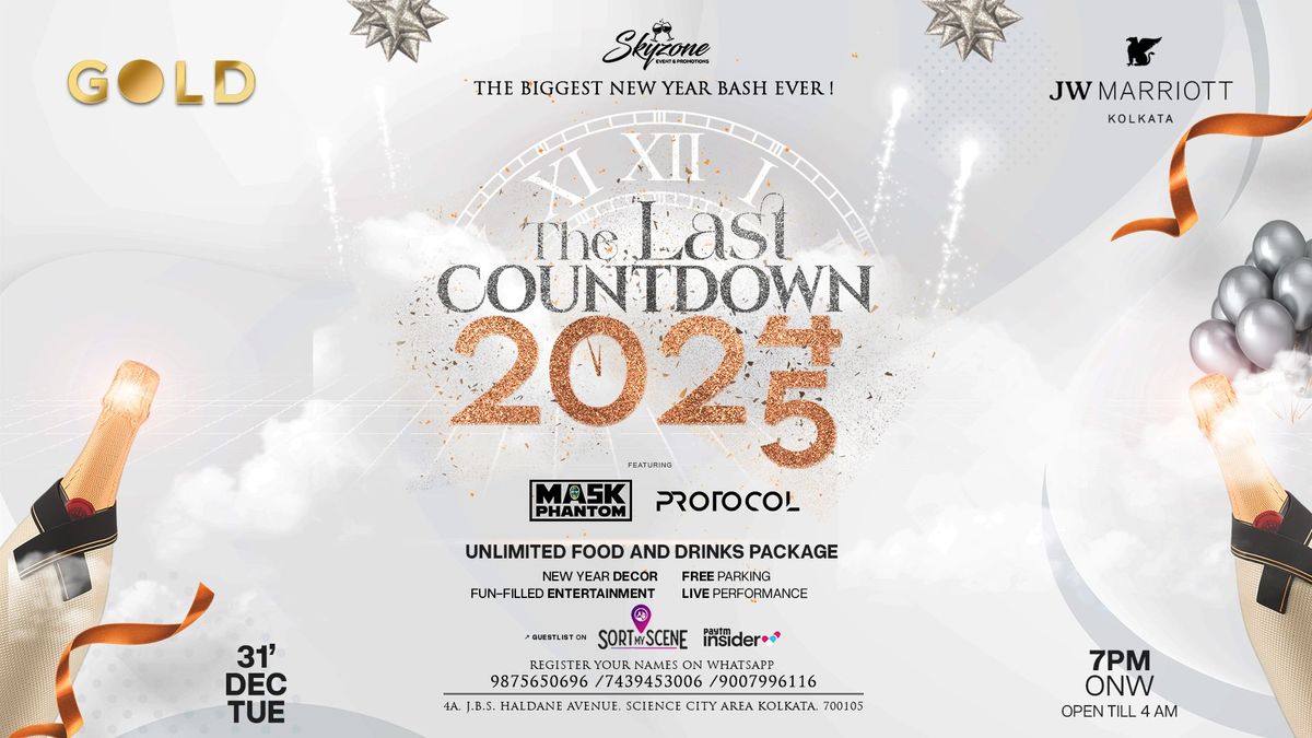 THE LAST COUNTDOWN \u2728 - Biggest New Year Bash 2024 at GOLD - JW MARRIOTT Book Now!