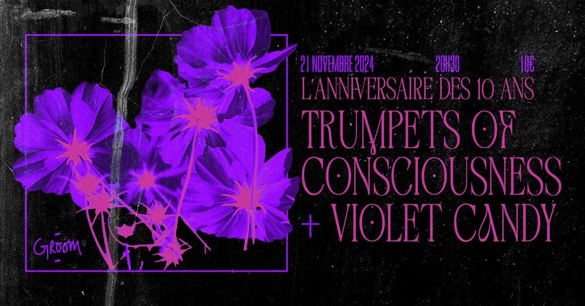 CONCERT : LES 10 ANS DE TRUMPETS OF CONSCIOUNESS + VIOLET CANDY